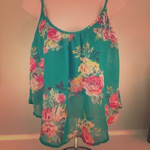 Summer floral crop top